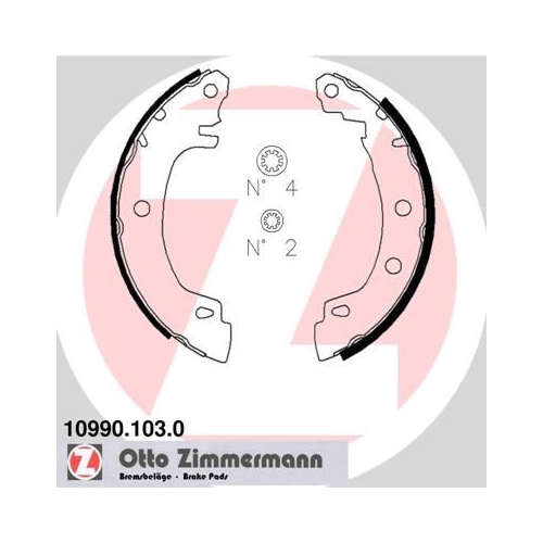 ZIMMERMANN Bremsbackensatz