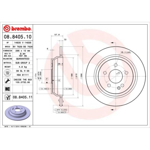 BREMBO Bremsscheibe PRIME LINE - UV Coated