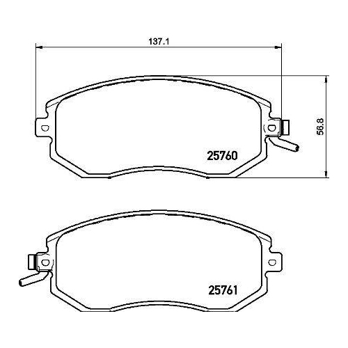 BREMBO Bremsbelagsatz, Scheibenbremse PRIME LINE