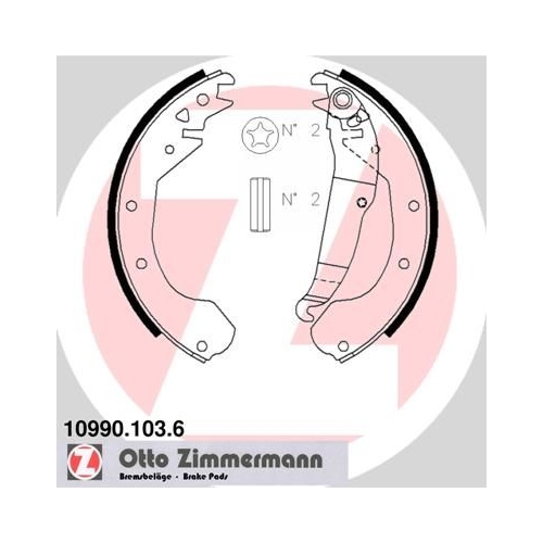 ZIMMERMANN Bremsbackensatz