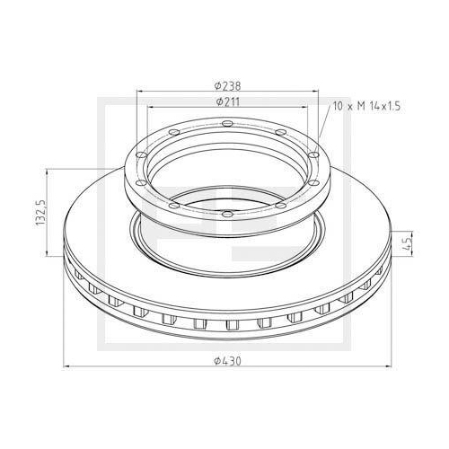 PE Automotive Bremsscheibe