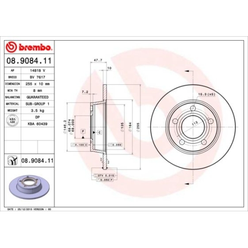 BREMBO Bremsscheibe PRIME LINE - UV Coated