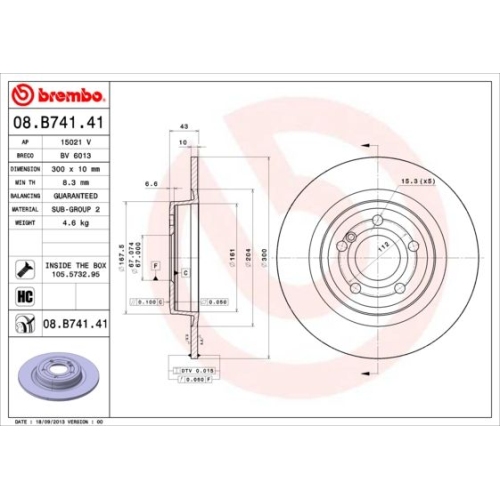 BREMBO Bremsscheibe PRIME LINE - UV Coated