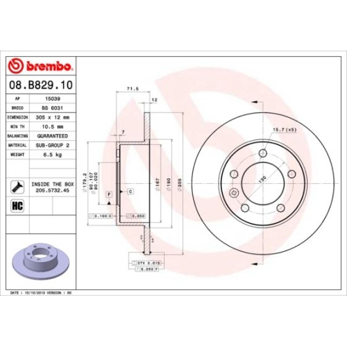 BREMBO Bremsscheibe PRIME LINE