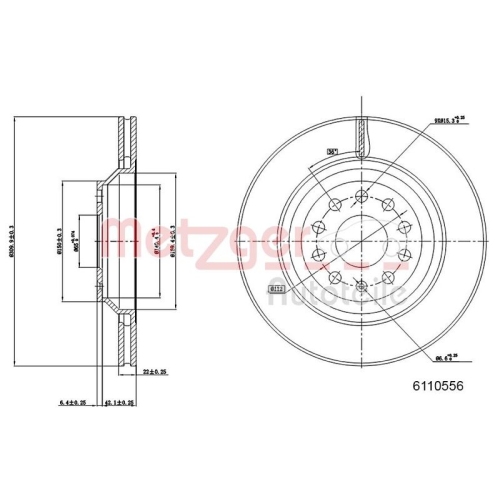 METZGER Bremsscheibe GREENPARTS