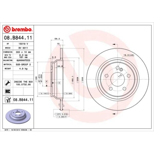 BREMBO Bremsscheibe PRIME LINE - UV Coated