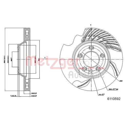 METZGER Bremsscheibe GREENPARTS