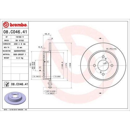 BREMBO Bremsscheibe PRIME LINE - UV Coated