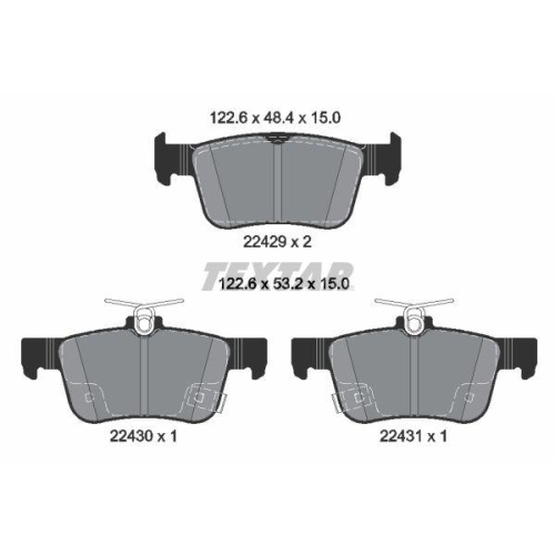 TEXTAR Bremsbelagsatz, Scheibenbremse Q+