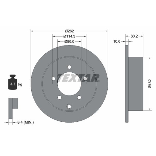 TEXTAR Bremsscheibe PRO