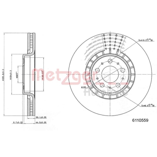 METZGER Bremsscheibe GREENPARTS