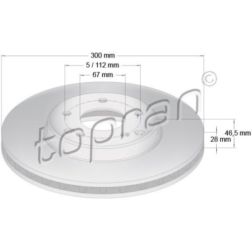 TOPRAN Bremsscheibe COATED