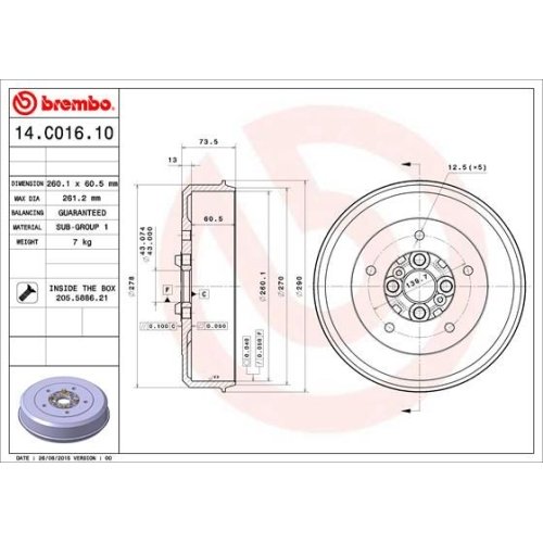 BREMBO Bremstrommel ESSENTIAL LINE