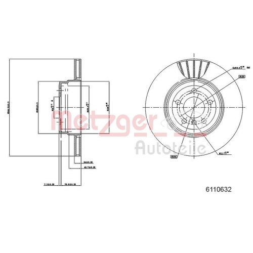 METZGER Bremsscheibe GREENPARTS