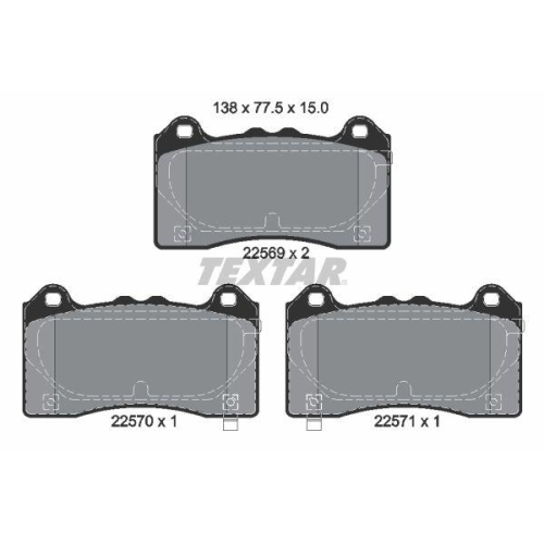 TEXTAR Bremsbelagsatz, Scheibenbremse