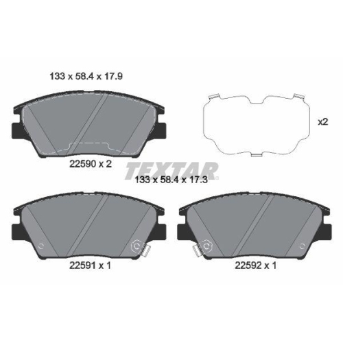 TEXTAR Bremsbelagsatz, Scheibenbremse Q+