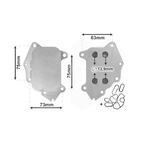 VAN WEZEL Ölkühler, Motoröl *** IR PLUS ***