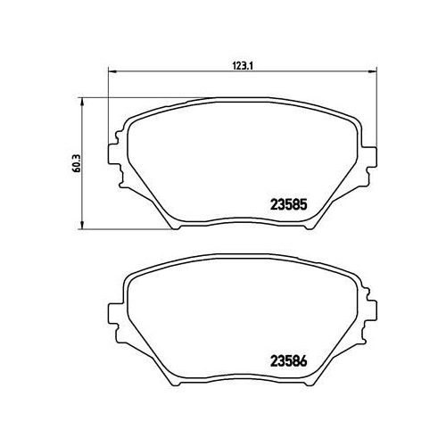 BREMBO Bremsbelagsatz, Scheibenbremse PRIME LINE