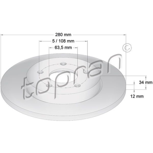 TOPRAN Bremsscheibe