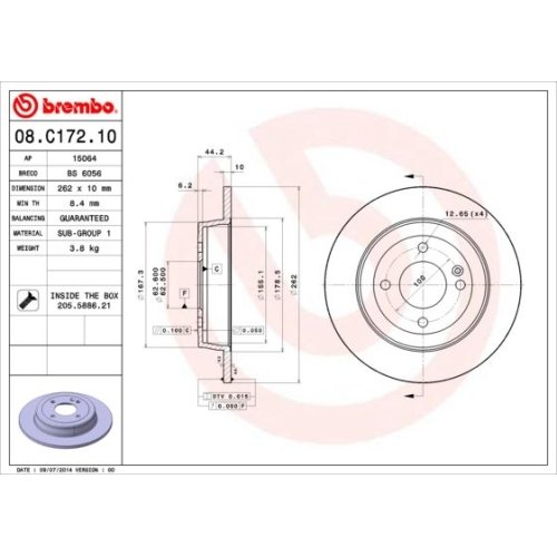 BREMBO Bremsscheibe PRIME LINE