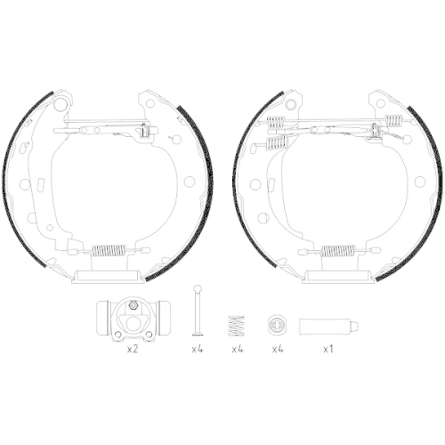 TEXTAR Bremsbackensatz Shoe Kit Pro