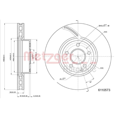 METZGER Bremsscheibe GREENPARTS