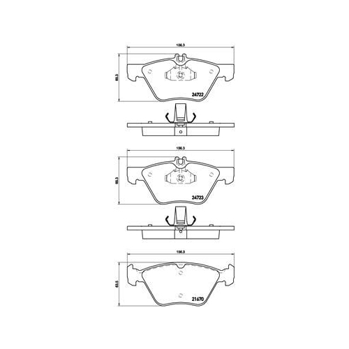 BREMBO Bremsbelagsatz, Scheibenbremse PRIME LINE