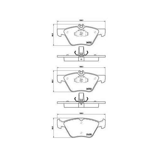 BREMBO Bremsbelagsatz, Scheibenbremse PRIME LINE