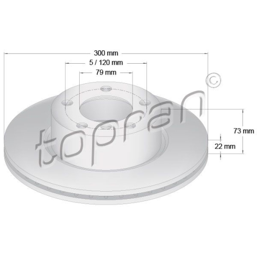 TOPRAN Bremsscheibe COATED