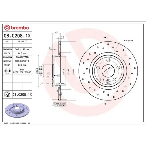 BREMBO Bremsscheibe XTRA LINE - Xtra