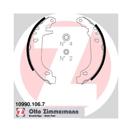 ZIMMERMANN Bremsbackensatz