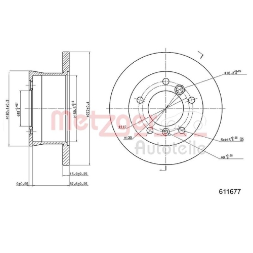 METZGER Bremsscheibe GREENPARTS