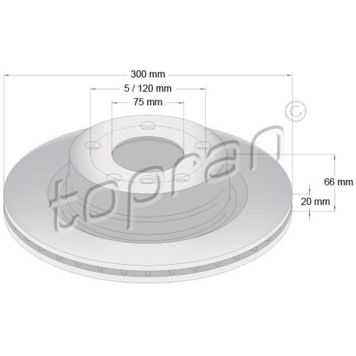 TOPRAN Bremsscheibe COATED