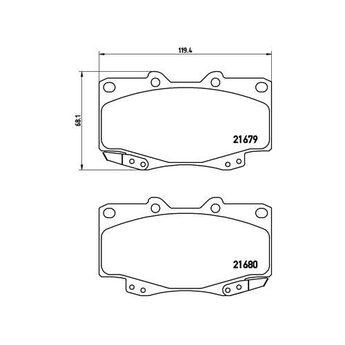 BREMBO Bremsbelagsatz, Scheibenbremse PRIME LINE