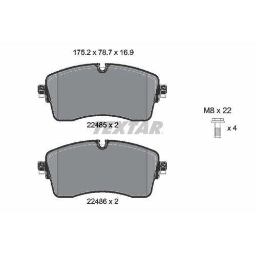 TEXTAR Bremsbelagsatz, Scheibenbremse Q+