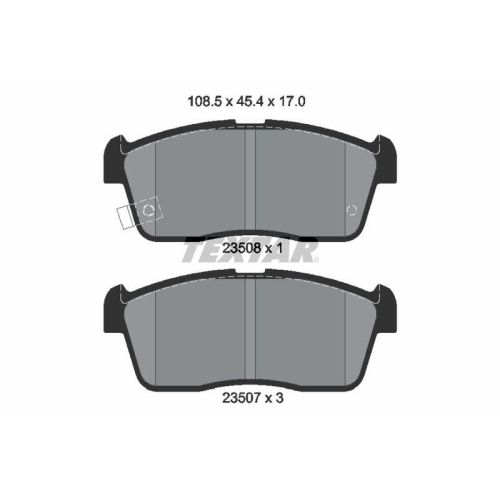 TEXTAR Bremsbelagsatz, Scheibenbremse