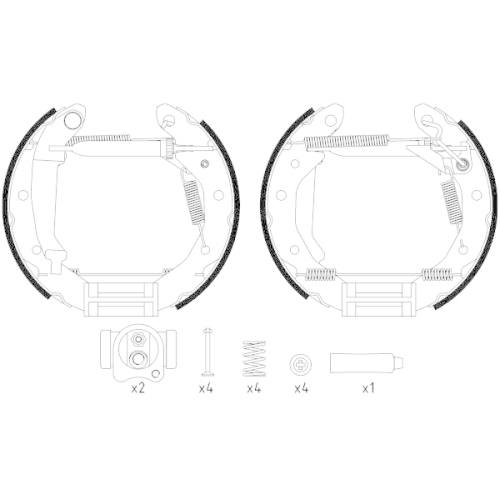 TEXTAR Bremsbackensatz Shoe Kit Pro