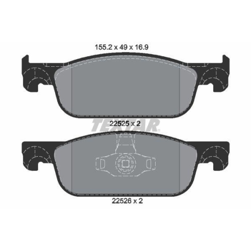 TEXTAR Bremsbelagsatz, Scheibenbremse Q+