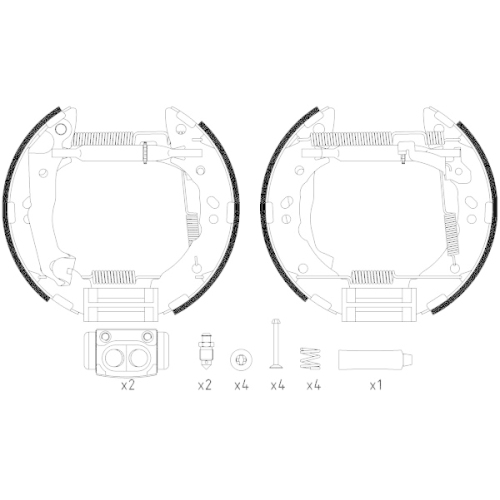 TEXTAR Bremsbackensatz Shoe Kit Pro