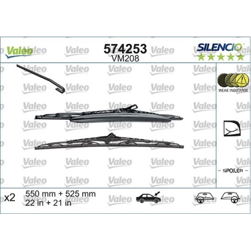 VALEO Wischblatt SILENCIO CONVENTIONAL SET