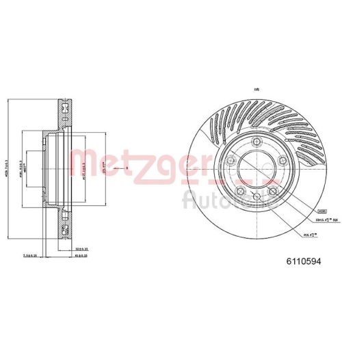 METZGER Bremsscheibe GREENPARTS