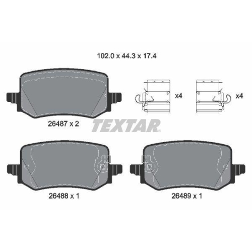 TEXTAR Bremsbelagsatz, Scheibenbremse Q+