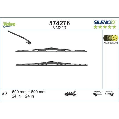 VALEO Wischblatt SILENCIO CONVENTIONAL SET