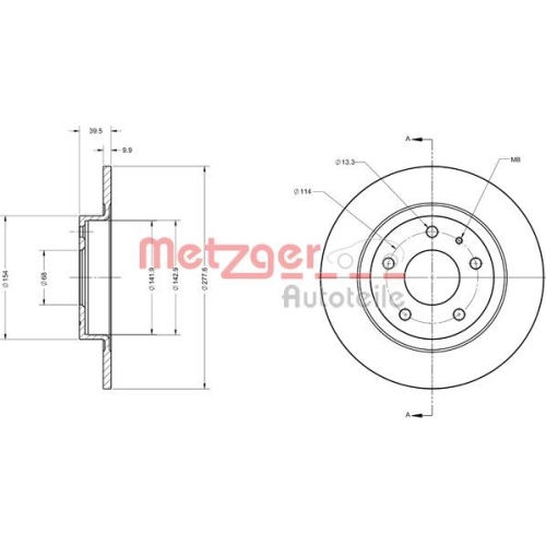 METZGER Bremsscheibe