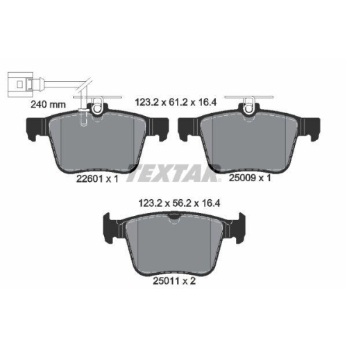 TEXTAR Bremsbelagsatz, Scheibenbremse Q+