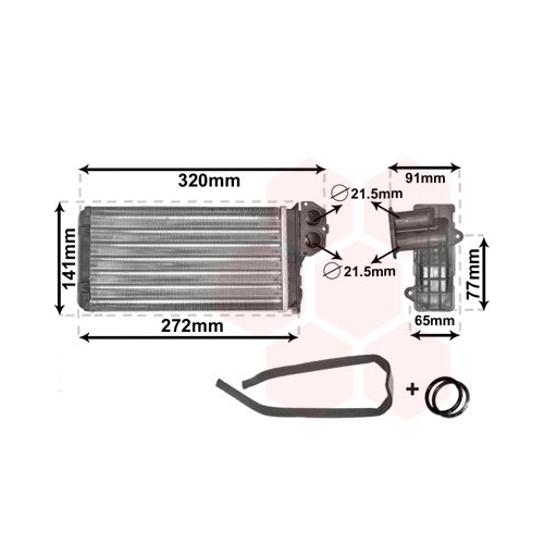 VAN WEZEL Wärmetauscher, Innenraumheizung *** IR PLUS ***