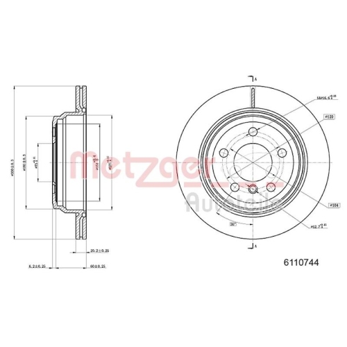 METZGER Bremsscheibe GREENPARTS