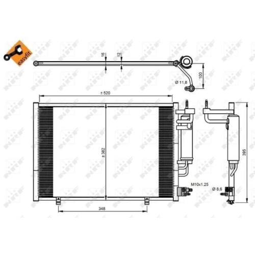 NRF Kondensator, Klimaanlage EASY FIT