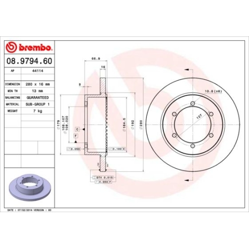 BREMBO Bremsscheibe PRIME LINE