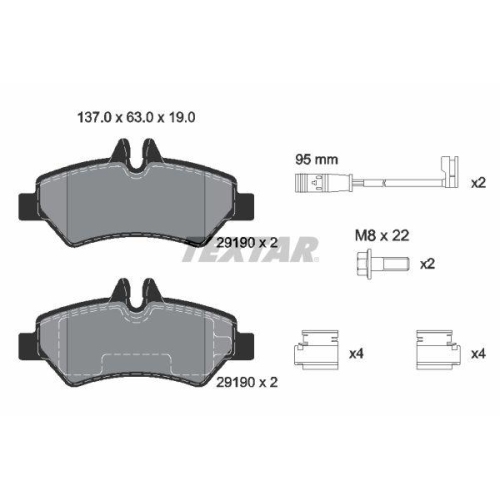 TEXTAR Bremsbelagsatz, Scheibenbremse Q+